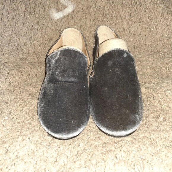 BANANA REPUBLIC-Demi Smoking Loafer-Gray Velvet-Slip On Flat-Sz 7-Excellent - Picture 3 of 7
